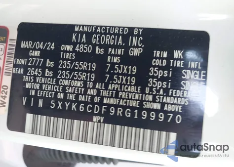 2024 Kia Sportage X-Line from USA, damaged, VIN 5XYK6CDF9RG199970